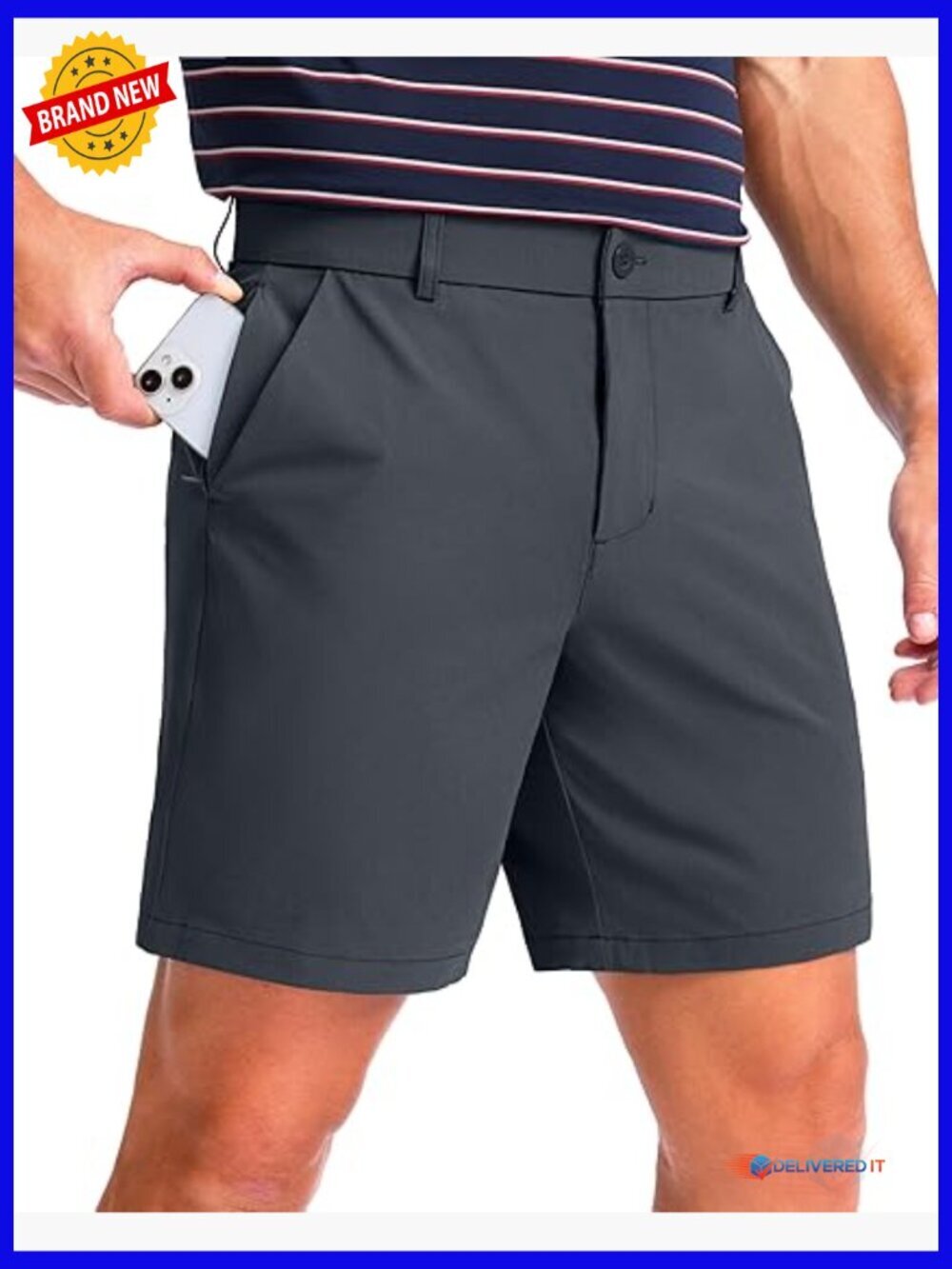 Men's Golf Shorts 7/9/11 Inseam 5 Pocket Quick Dry Stretch Hybrid